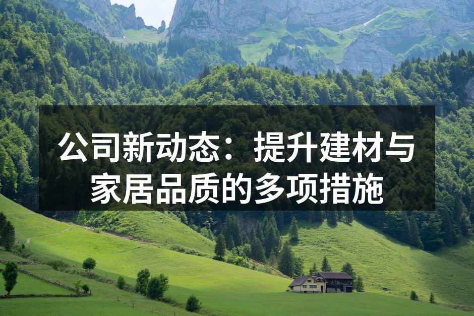 公司新推出的环保建材样品展示
